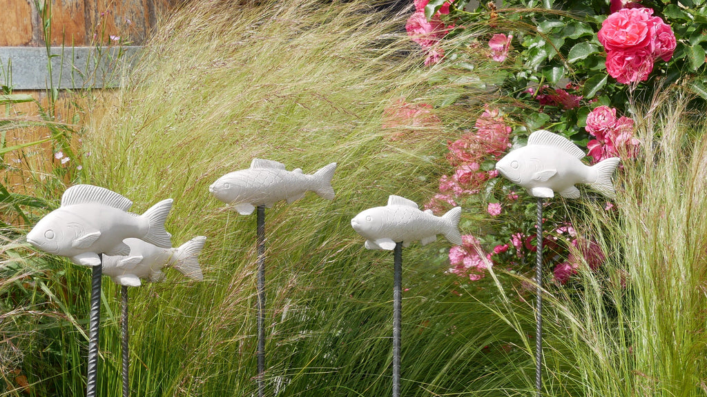 Deko Fisch, Beton Fisch, Gartendeko, Deko für den Garten, Dekoration, Fischschwarm