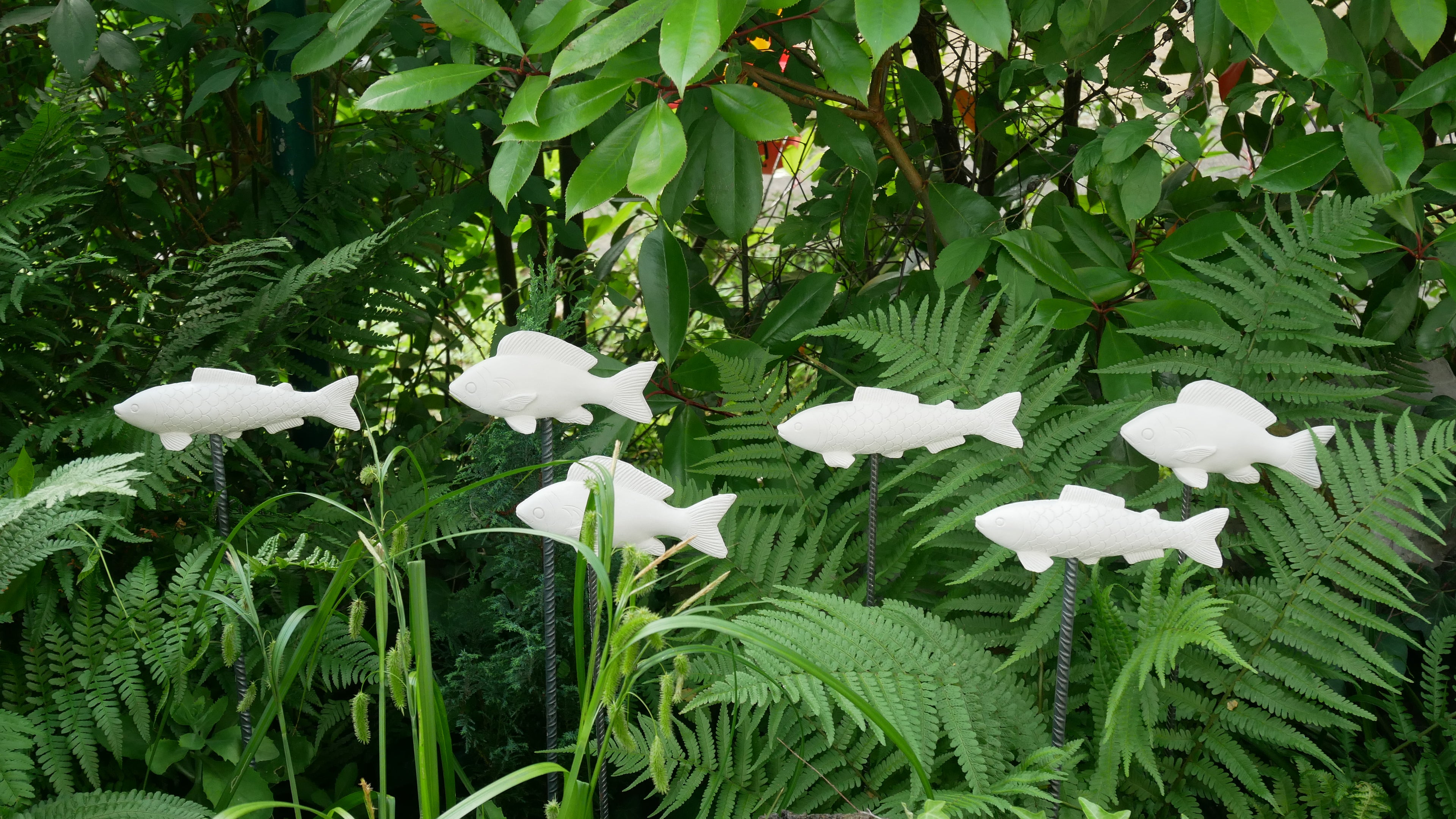 Deko Fisch, Beton Fisch, Gartendeko, Deko für den Garten, Dekoration, Fischschwarm