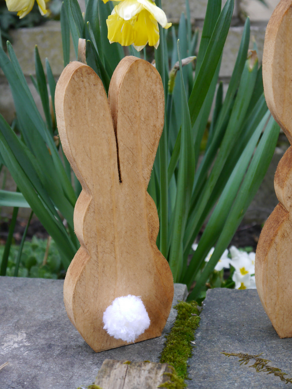 große Osterhasen, Holzhasen, Dekohasen, Ostern, Frühling, Dekoration Haustüre, Osterdekoration Haustüre