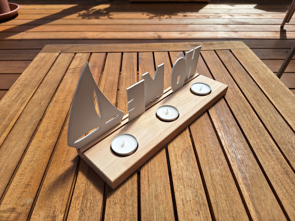 Lichtleiste Home, Dekoleiste, Lichdekoration, Fensterdeko, Kerzen Dekoration, Geschenk