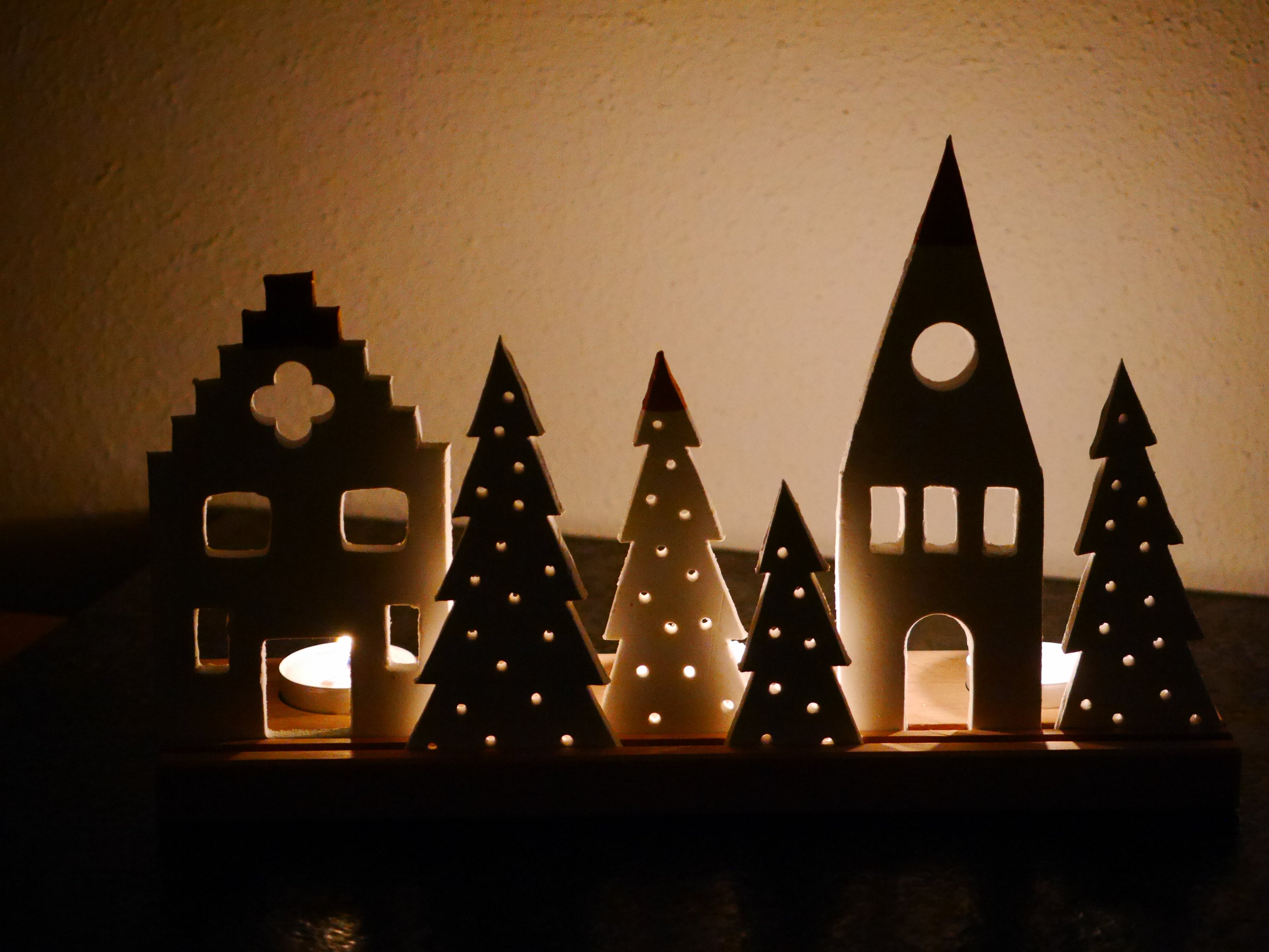Lichterdorf, Lichthaus, Lichthäuser, Weihnachtsdorf, Weihnachtsdeko, Lichtobjekt, Kerzen Dekoration, Fensterdekoration, Geschenk