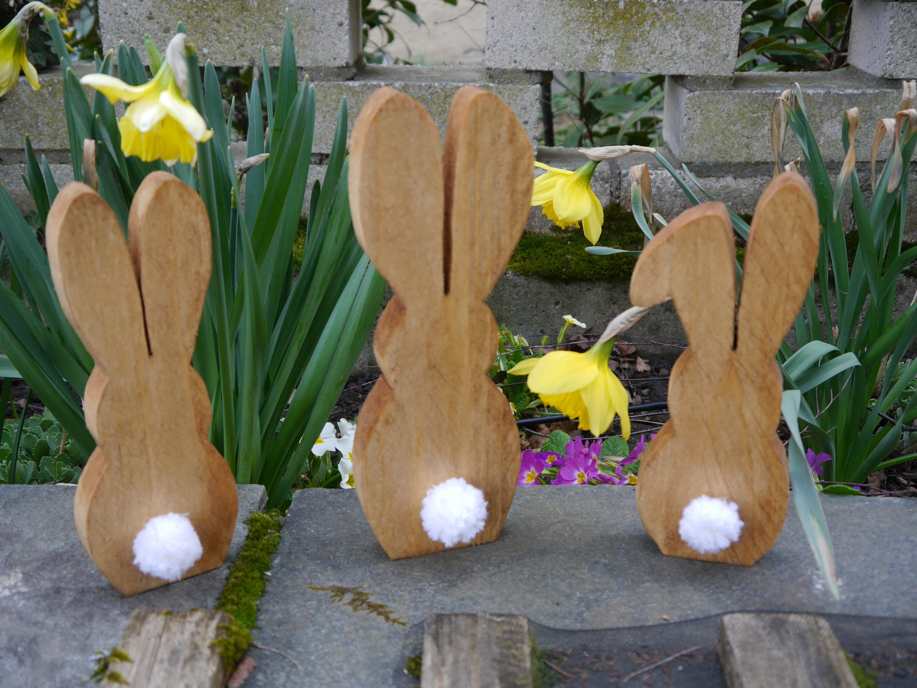 Osterhasen, Holzhasen, Dekohasen, Ostern, Frühling