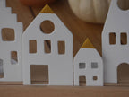 Lichterdorf, Lichterstadt, Lichthäuser, Fensterdeko, Kerzenhalter, Teelichthalter, Lichtleiste