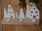Lichterdorf, Lichthaus, Lichthäuser, Weihnachtsdorf, Weihnachtsdeko, Lichtobjekt, Kerzen Dekoration, Fensterdekoration, Geschenk