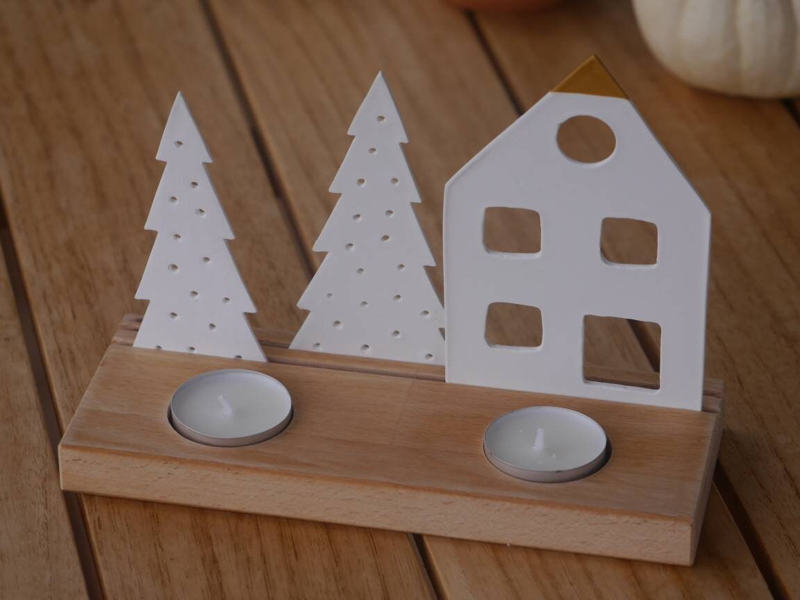 Lichterdorf, Lichthaus, Lichthäuser, Dekoleiste, Licht Dekoration, Kerze, Geschenk