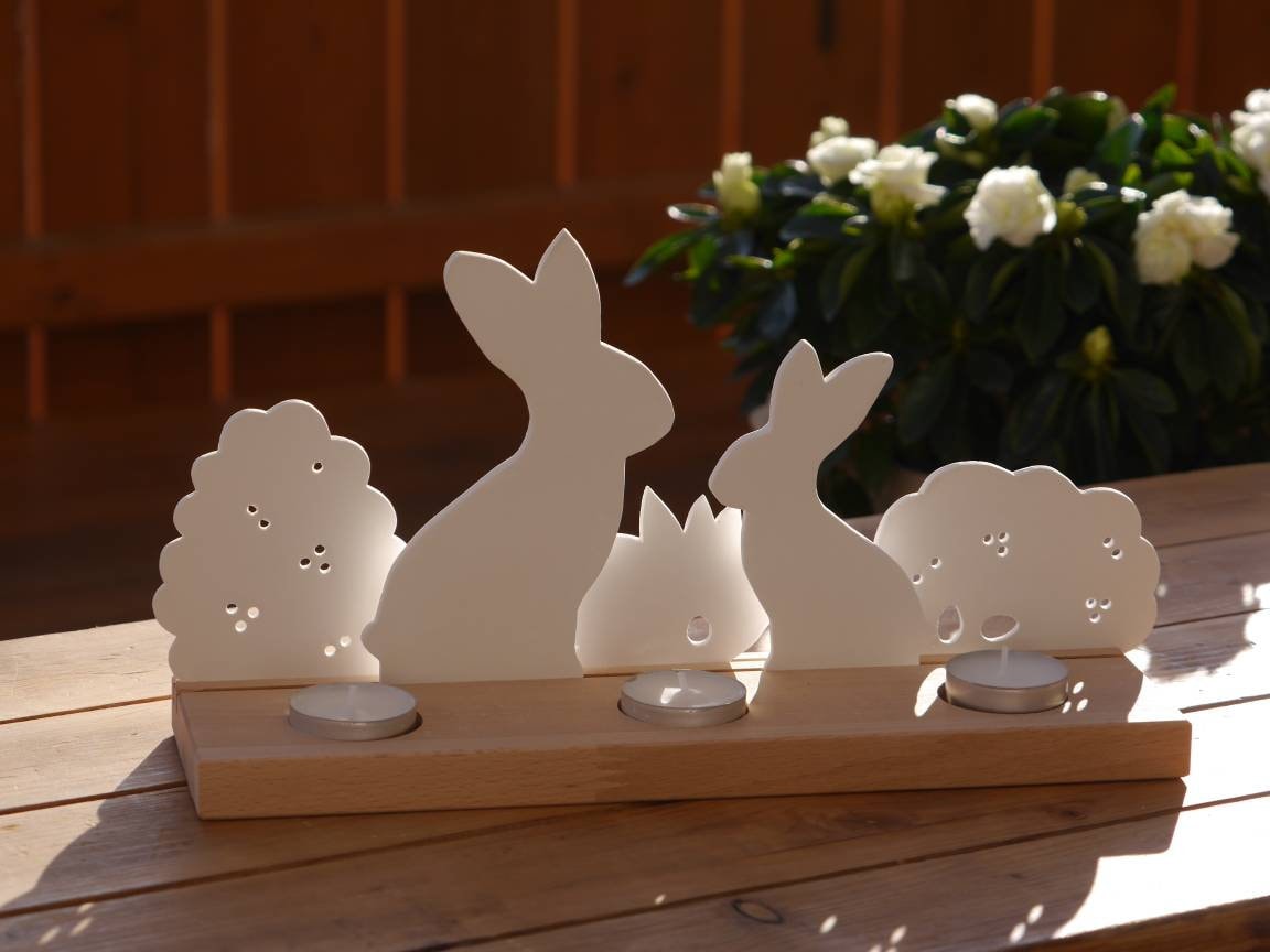 Lichtleiste Ostern, Osterdeko, Osterkerze, Dekoleiste