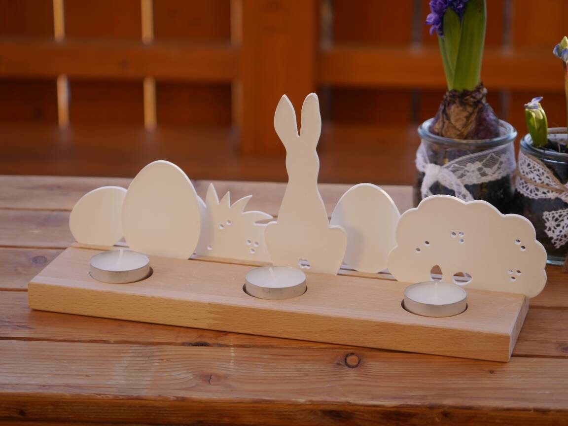 Lichtleiste Ostern, Kerzenständer "kleine Pause" , Osterlicht Osterdeko