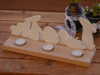 Lichtleiste Ostern, Osterdeko, Kerzenhalter, Osterlicht, Lichtleiste "Ostergespräche"