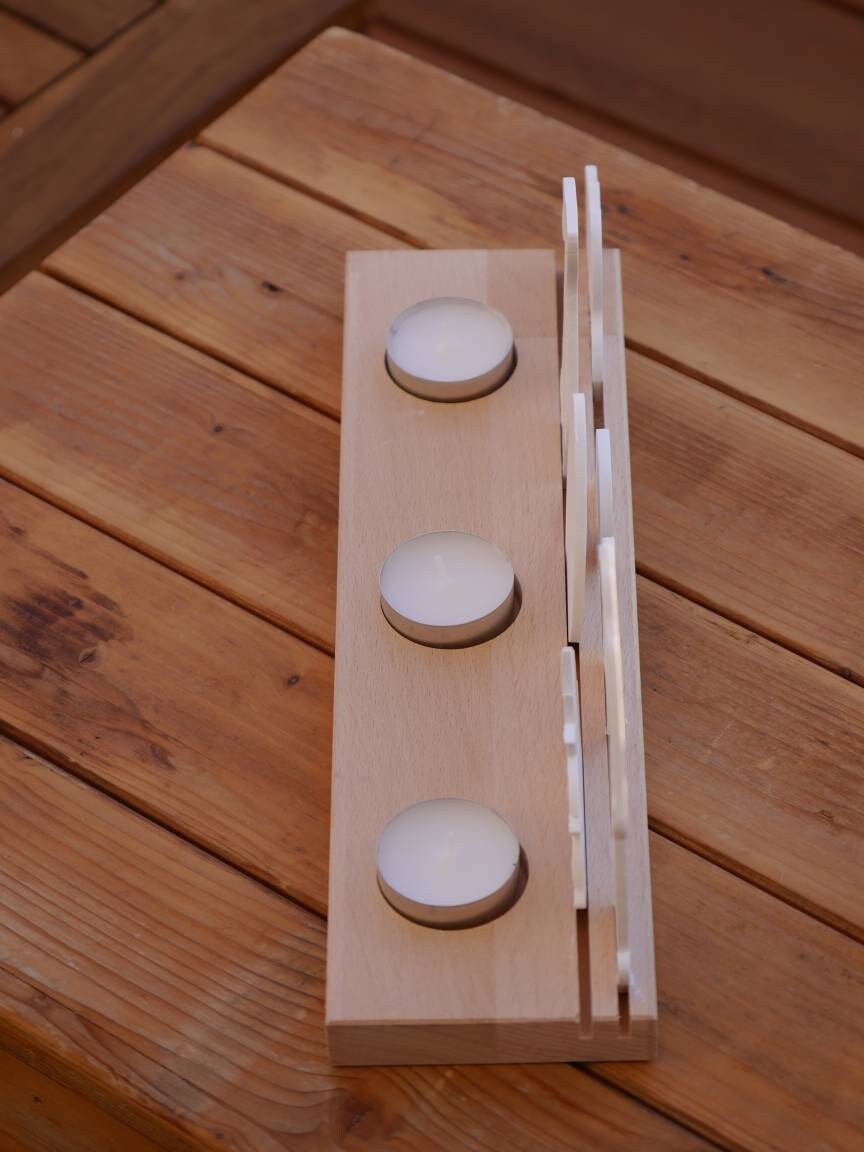 Lichtleiste Ostern, Osterdeko, Kerzenhalter, Osterlicht, Lichtleiste "Ostergespräche"