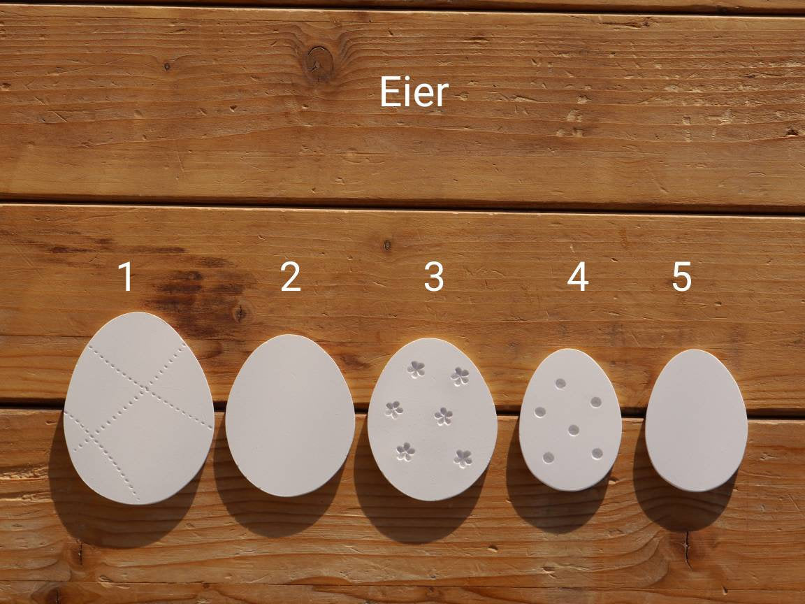 Einzelteile zur Osterlichtleiste "kleine Pause"