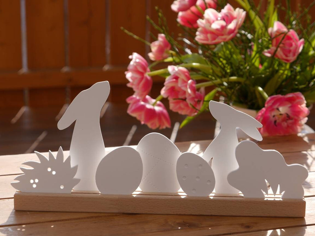 Lichtleiste Ostern, Osterdeko, Kerzenhalter, Osterlicht, Lichtleiste "Ostergespräche"