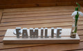 Buchstabenleiste, Betonbuchstaben, Dekoration, Kerzendeko, Teelichter, Fensterdekoration, Geschenk