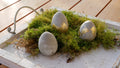 Ostereier, Betoneier, Ostern, Osterdeko, Goldes Ei, Blattgold