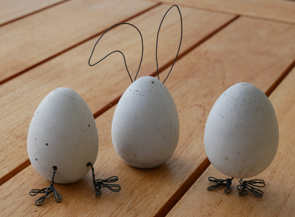 Ostereier, Betoneier, Ostern, Osterdeko