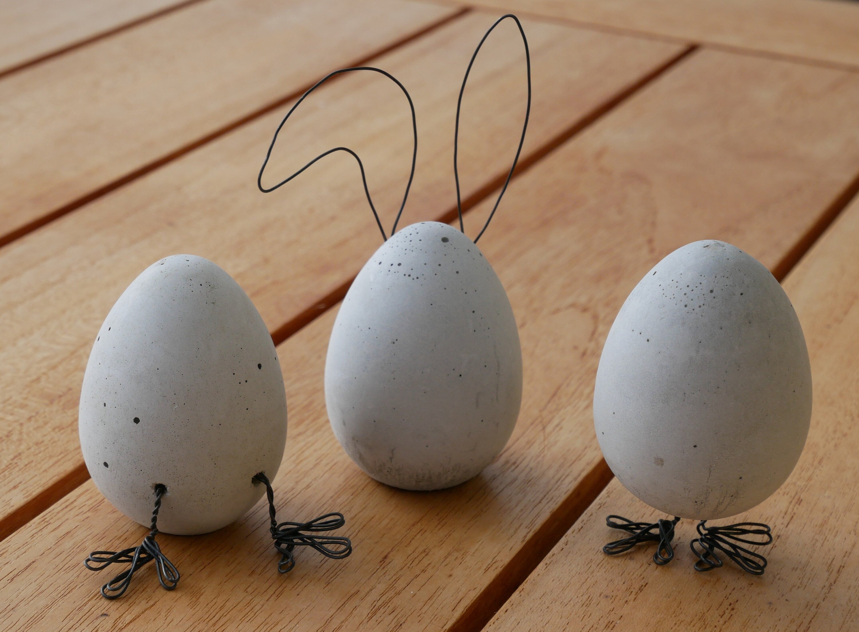 Ostereier, Betoneier, Ostern, Osterdeko
