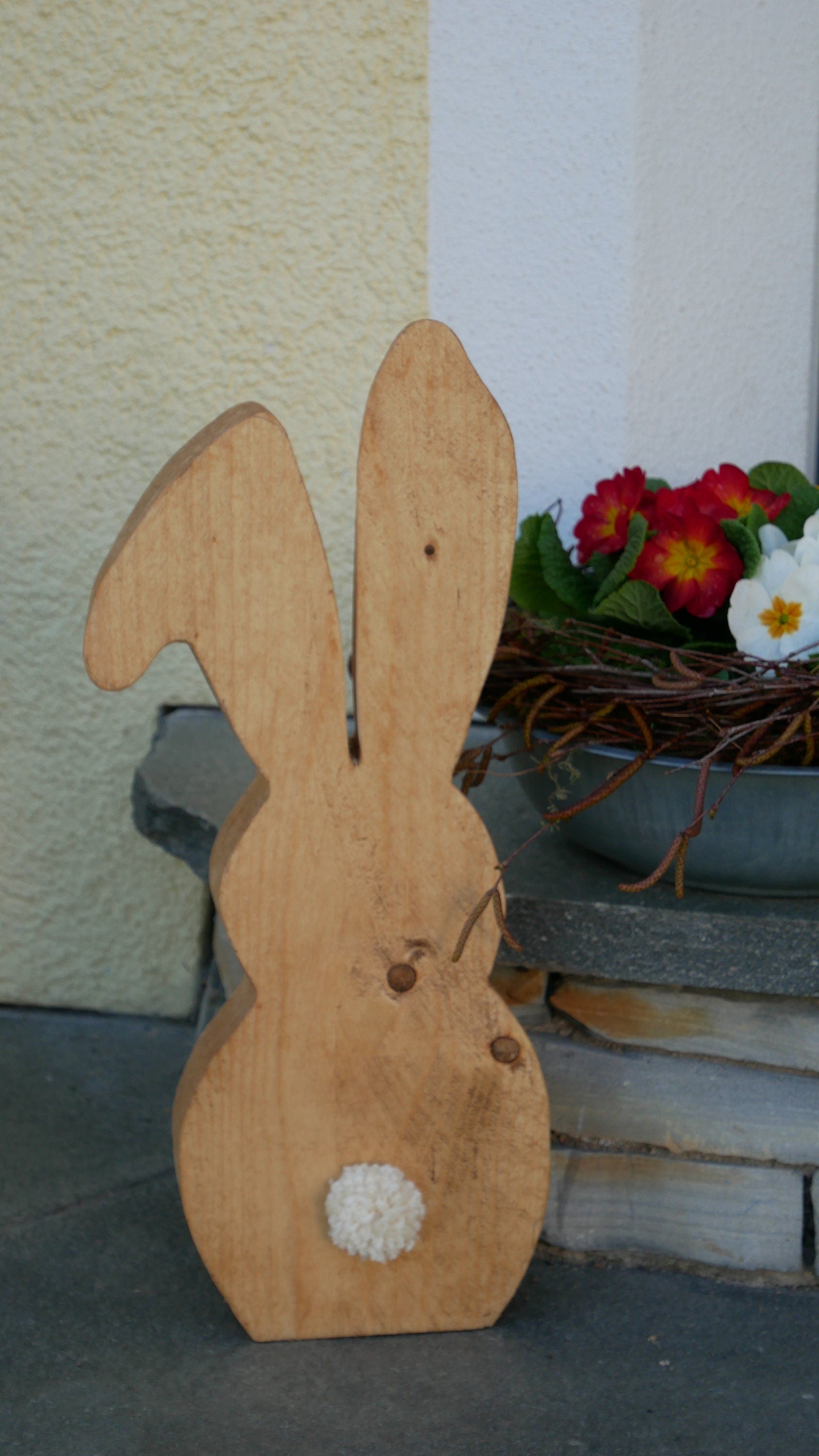 große Osterhasen, Holzhasen, Dekohasen, Ostern, Frühling, Dekoration Haustüre, Osterdekoration Haustüre, 100015