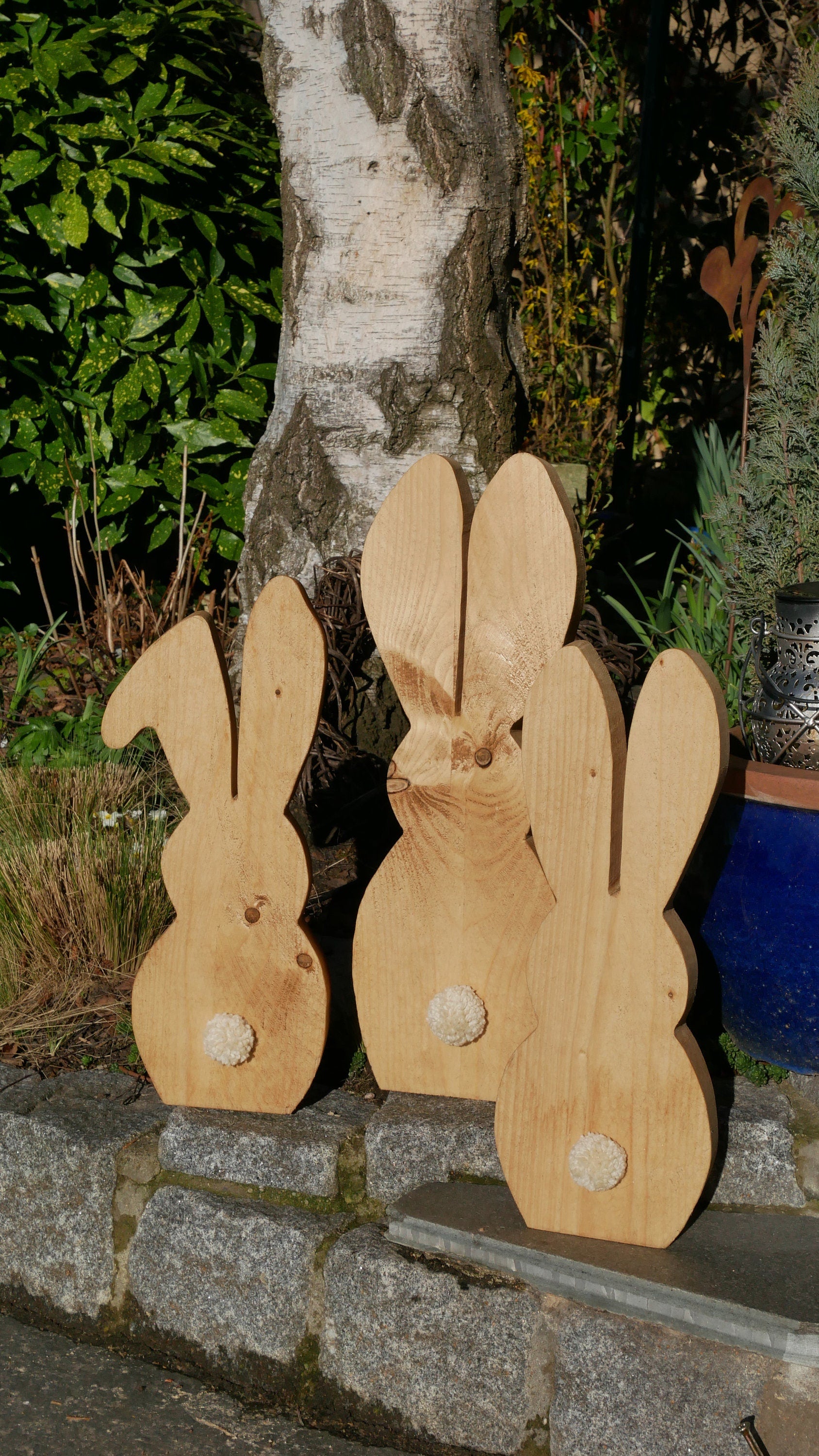 große Osterhasen, Holzhasen, Dekohasen, Ostern, Frühling, Dekoration Haustüre, Osterdekoration Haustüre, 100015