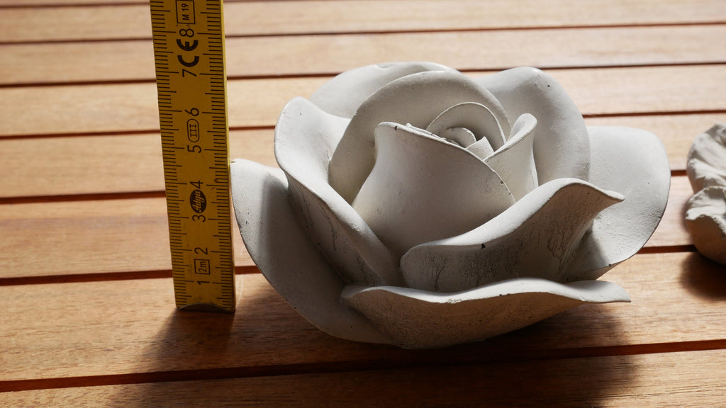 Deko Rose, Beton Rose, Gartendeko, Rose für den Garten