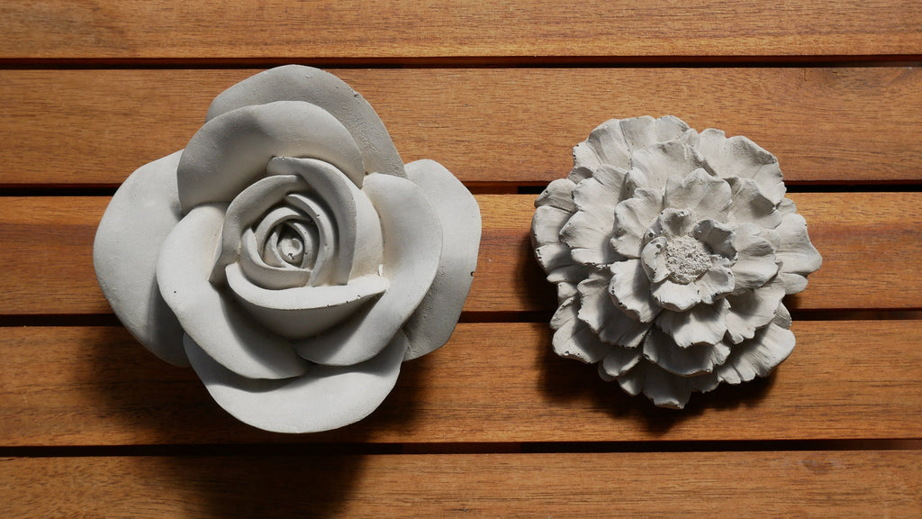 Deko Rose, Beton Rose, Gartendeko, Rose für den Garten