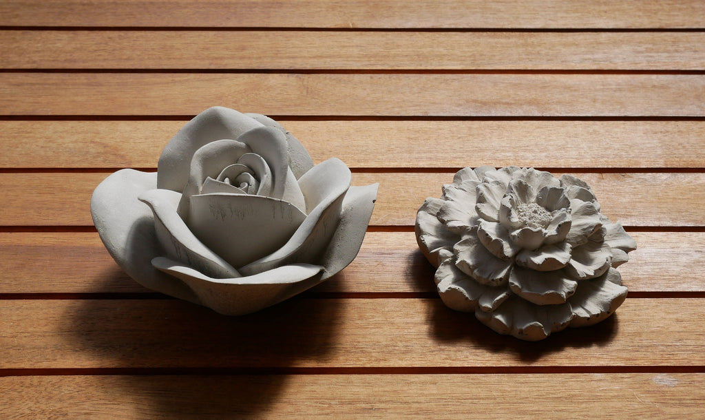 Deko Rose, Beton Rose, Gartendeko, Rose für den Garten