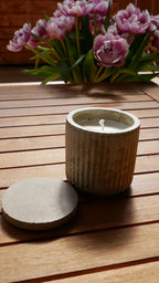 Outdoor Betonkerze, Sojawachskerze, Betonlicht, Trockenblumen, Kerze, Tischdeko, Tischdeko