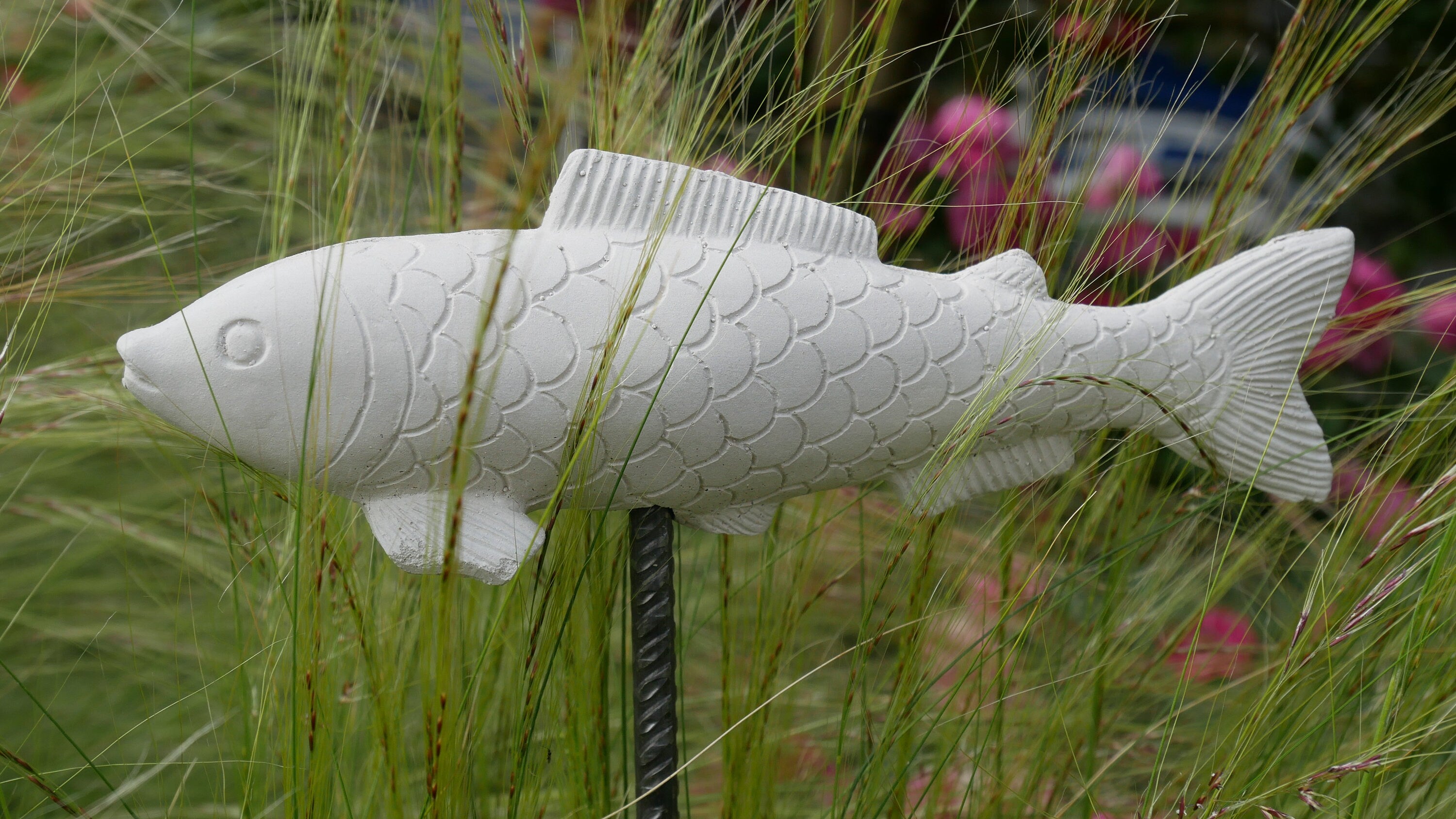 Deko Fisch, Beton Fisch, Gartendeko, Deko für den Garten, Dekoration, Fischschwarm, 100019