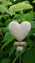 Deko Herz, Beton Herz, Gartendeko, Herz für den Garten, Dekoration, Grab Deko, Gartenstecker, 100029