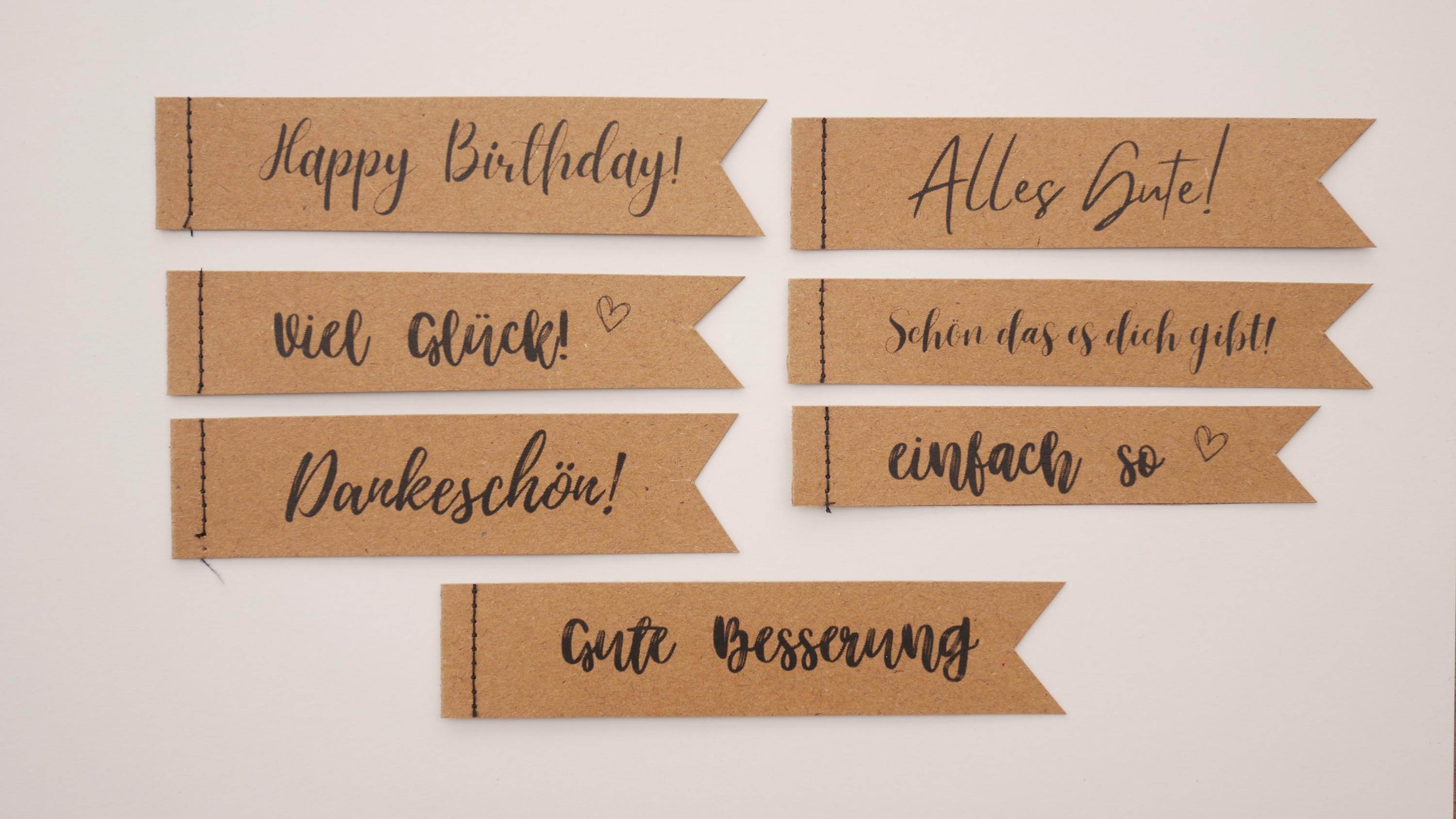 weißer Raysin Blumenstecker, kleines Geschenk, nette Botschaft, Mitbringsel