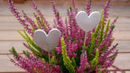Blumenstecker, kleines Geschenk, nette Botschaft, Mitbringsel, Herzstecker, Herz