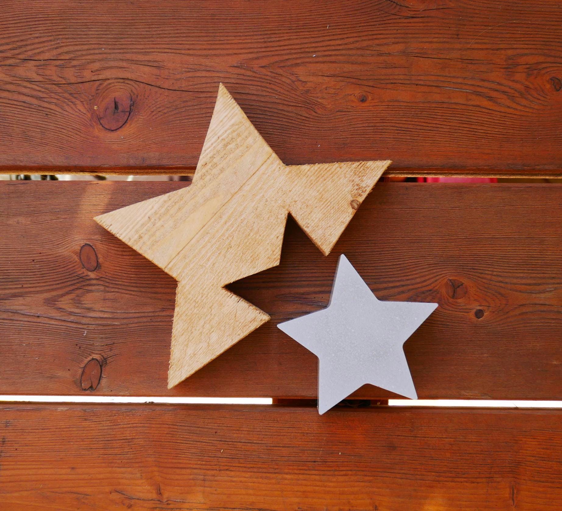 Stern, Weihnachtsstern, Betondeko, Weihnachtsdekoration, Stern aus Holz