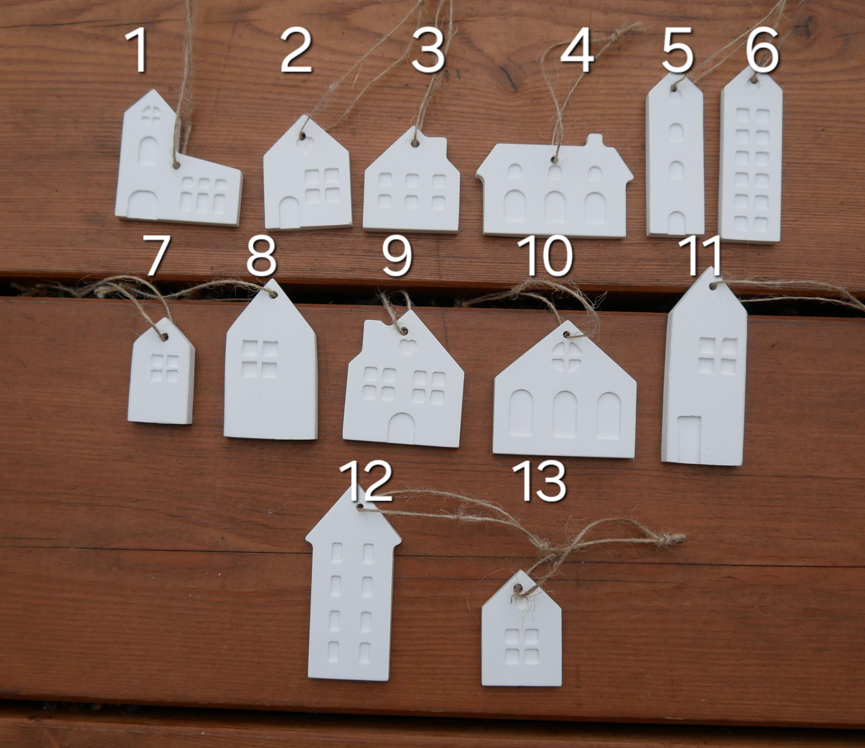 Geschenkanhänger, Dekoanhänger, Tannenbaumschmuck,Schmuckanhänger, Häuschen, Minihaus, Skandi Deko, Skandinavische Deko