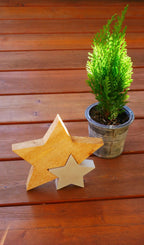 Stern, Weihnachtsstern, Betondeko, Weihnachtsdekoration, Stern aus Holz