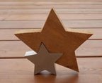 Stern, Weihnachtsstern, Betondeko, Weihnachtsdekoration, Stern aus Holz