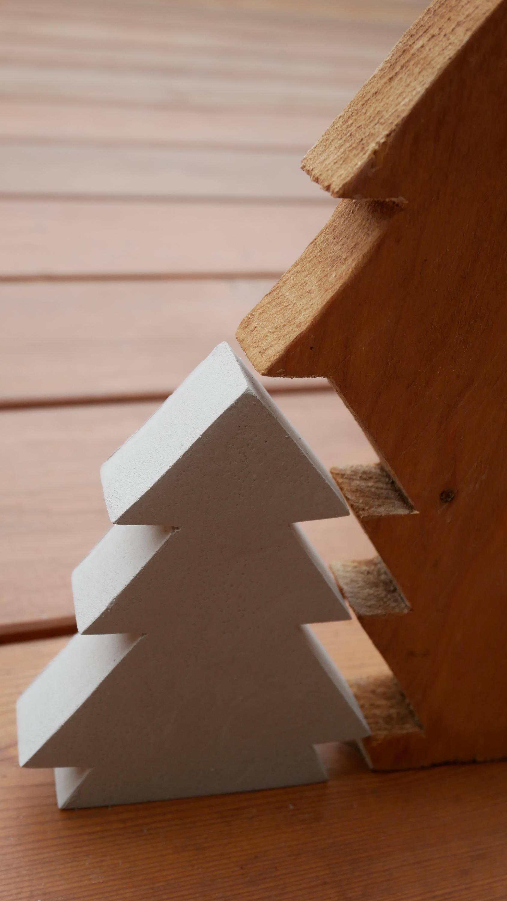 Tannenbaum, Weihnachtsbaum, Betondeko, Weihnachtsdekoration, Tannenbaum aus Holz