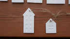 Geschenkanhänger, Dekoanhänger, Tannenbaumschmuck,Schmuckanhänger, Häuschen, Minihaus, Skandi Deko, Skandinavische Deko