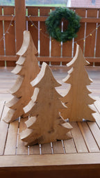 große Tannenbäume, Holztanne, Dekotannen, Winter, Weihnachten, Dekoration Haustüre, Winterdekoration Haustüre