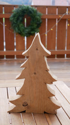 große Tannenbäume, Holztanne, Dekotannen, Winter, Weihnachten, Dekoration Haustüre, Winterdekoration Haustüre