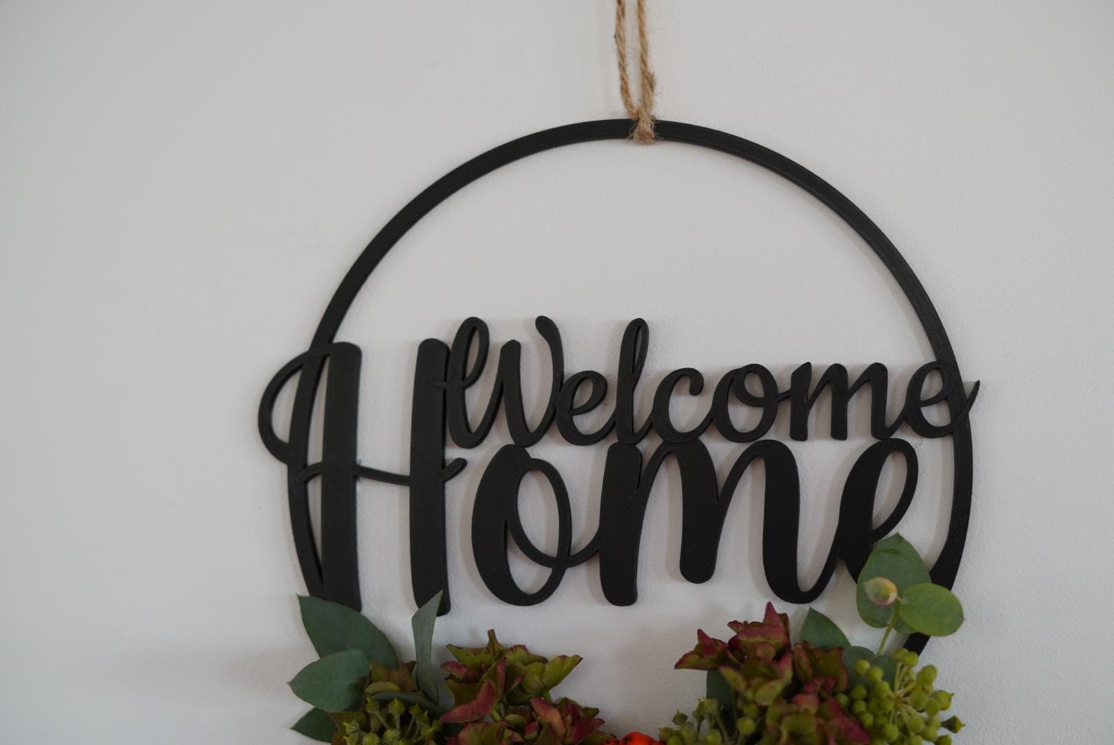 Türkranz Welcome Home, Türdeko, Blumenkranz, Wanddekoration, Türschild