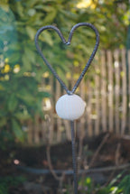 Baustahl Herz, Deko Herz, Gartenstecker Herz, Gartendeko, Stab für den Garten, 100027