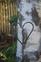 Baustahl Herz, Deko Herz, Gartenstecker Herz, Gartendeko, Stab für den Garten, 100027