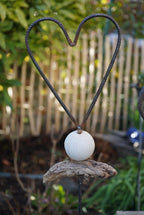 Baustahl Herz, Deko Herz, Gartenstecker Herz, Gartendeko, Stab für den Garten, 100027