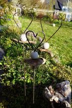 Baustahl Herz, Deko Herz, Gartenstecker Herz, Gartendeko, Stab für den Garten, 100027