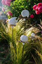 Gartenstecker maritim, Sommerdeko für den Garten, Beton Stecker, Gartendeko, Baustahl, Muschel, Fisch, Dekoration, 100016